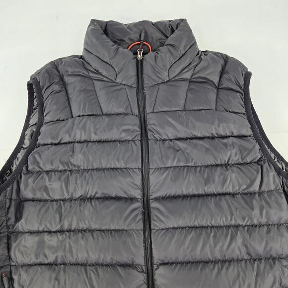 Hawke & Co 90% Duck Down Puffer Vest Size L Black Packable Full Zip Jacket Vest - Picture 9 of 12